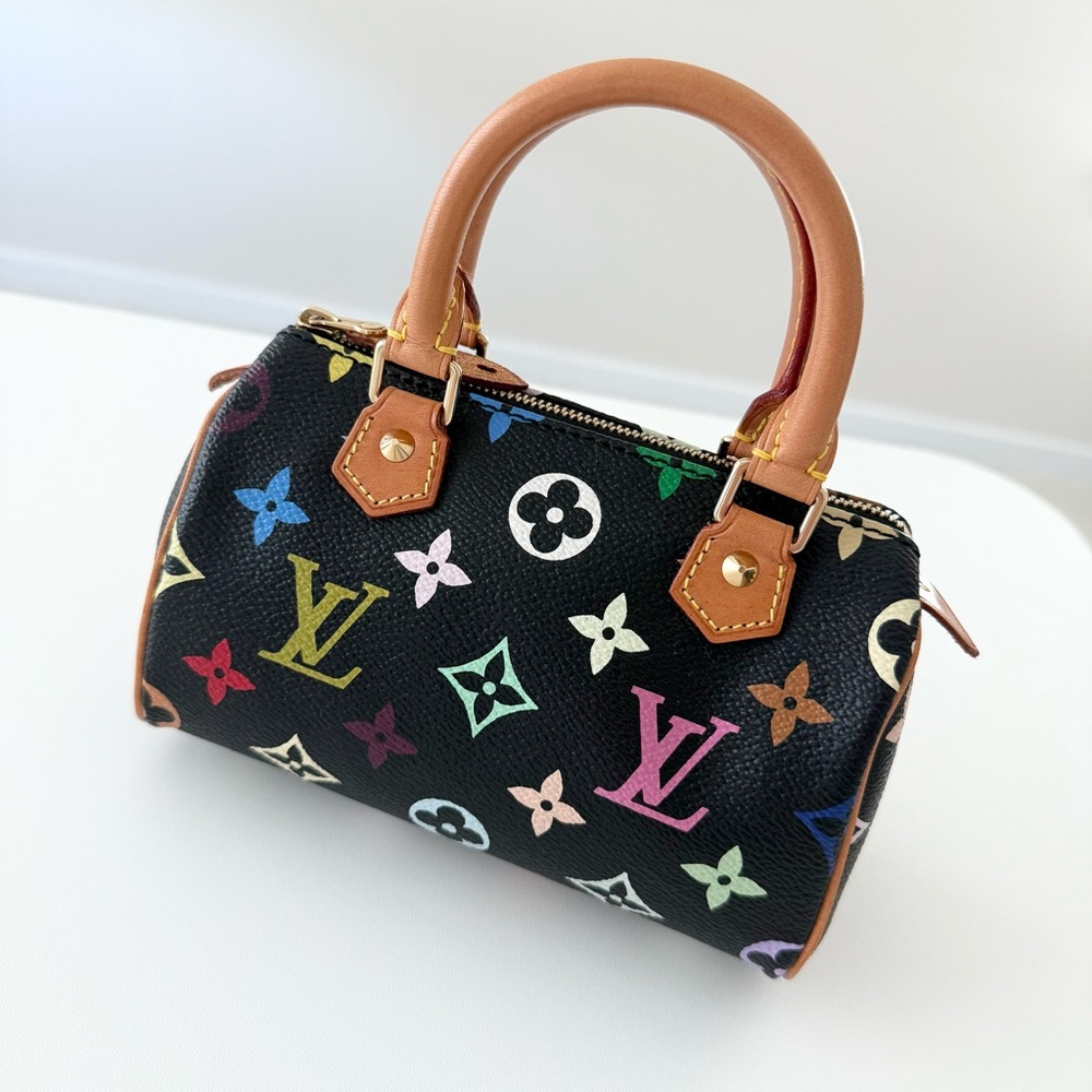 Louis Vuitton Multicolor Murakami Nano Speedy / Mini Sac HL Speedy - Black